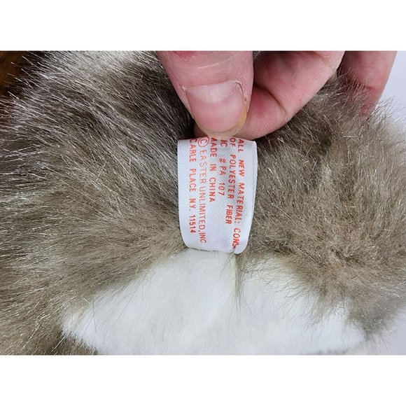 Vtg NOS Easter Unlimited Easter Pet Plush Bunny Rabbit 12" Stuffed Animal Rare - Picture 5 of 14